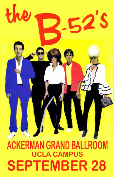 B 52'S REPLICA *ACKERMAN GRAND BALLROOM UCLA CAMPUS* 1979 CONCERT POSTER