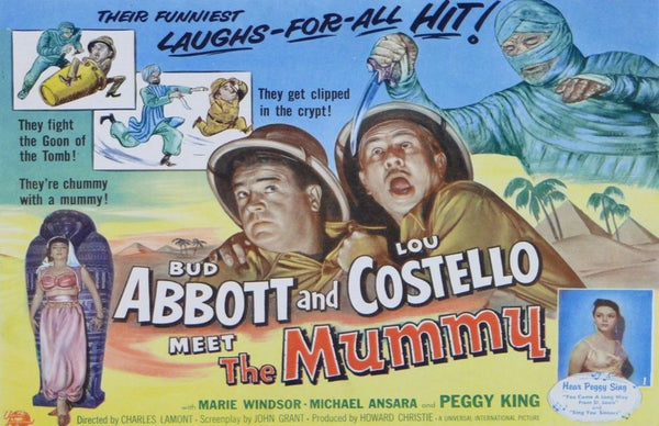 ABBOTT & COSTELLO MEET THE MUMMY 1955 REPLICA MOVIE POSTER