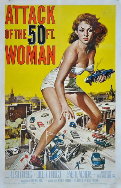 ATTACK OF THE 50ft WOMAN 1958 REPLICA MOVIE POSTER