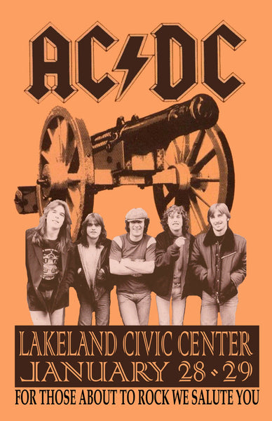 AC/DC REPLICA 1982 CONCERT POSTER