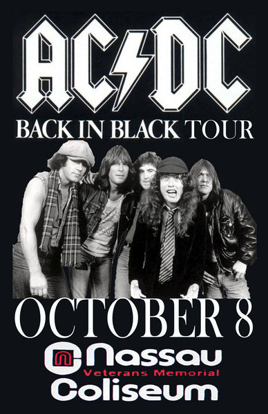 AC/DC REPLICA *NASSAU COLISEUM* 1980 CONCERT POSTER