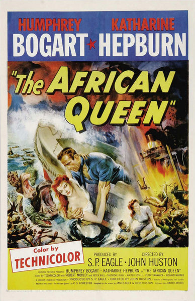 AFRICAN QUEEN REPLICA 1952 MOVIE POSTER