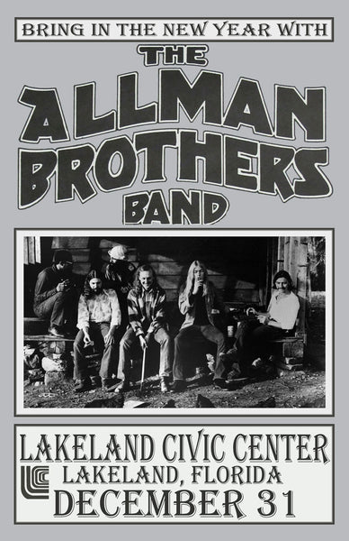 ALLMAN BROTHERS REPLICA 1975 CONCERT POSTER