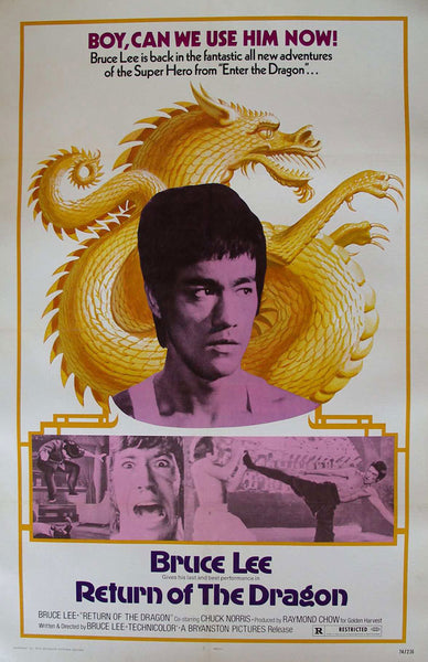 RETURN OF THE DRAGON *BRUCE LEE* REPLICA 1974 MOVIE POSTER